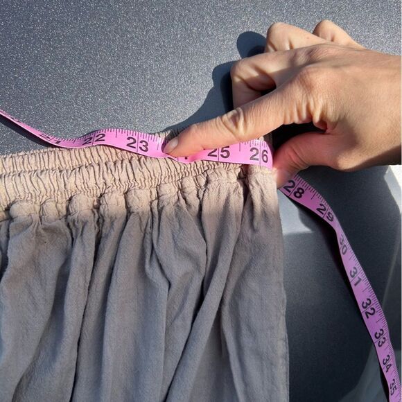 Taupe Harem Pant with Elastic Waistband and Tapered Fit Free Size 100% cotton - Picture 8 of 8